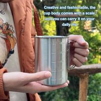 3 Piece Camping Coffee Pot, Maker with Scale, , Percolator, Pour Over Black Filter