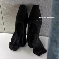 Fashion Suede Women Square Toe Loafers Shoes Flats Fashion Casual Shoes Woman 2025 Trend Cozy Dress Shoes New Autumn Mujer Zapatillas 35 juoda