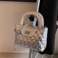 Deimantinis Raštas Siuvinėtas Siūlais Niche Sidabrinė Rankinė Moteriška Madinga Grandinėlės Crossbody Rankinė Vasarinė Maža Rankinė
