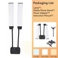 Double Arms LED Fill Light Floor Lamp for Eyelash Extensions With Phone Holder Portable Tattoo Lash Light for Makeup Tiktok AU juoda
