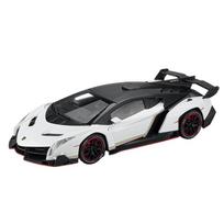 1/24 mastelio Lamborghini Poison Veneno automobilio lydinio automobilio metalo liejimo modelis garsinis ir šviesos žaislas kompiuterio stalviršio papuošalas vaikiškas žaislas dovana balta