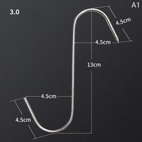 10pcs S-shaped Hook Multi-function Stainless Steel Kitchen Tool Meat Roast Duck Hanger Hanging Organizer