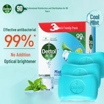 Dettol Mint Cool Antibacterial Soap (3-Pack, 115g x 2 Groups)
