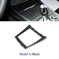 Skirta BMW X5 X6 E70 E71 E72 Priekinės centrinės konsolės skydelio apvadas Puodelio laikiklio dekoratyvinis skydelio dangtelis Apdaila 51166956756 51169129401 Model A Black
