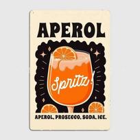 Vintage Aperol Spritz Cocktail Metal Plaque Home Bar Kitchen Wall Vacation Drinks Art Tin Sign Posters Retro Room Decor 26T0104 26T0104 20x30cm