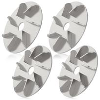 4Pcs Pig Hair Removal Scraper Disc Set 7/9 Teeth Stainless Steel Labor Saving Livestock Hair Removing Disc for Pig Cattle Sheep white