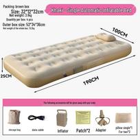 Double High Automatic Inflatable Air Mattress with Built-in Pump for Office Naps, Camping, or Music Festivals