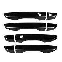 For Honda Civic 10th Gen 2016-2026 Car Carbon Fiber Style Black Exterior Door Handle Moulding Cover Trim Keyless Entry Decor juoda