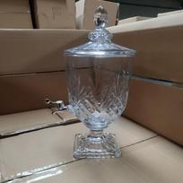 Dublin 1.8L Retro reljefinis krištolinio stiklo sulčių dozatorius su čiaupu
