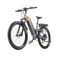 KIMDYMA K02 Adult Electric Bike 48V20AH250W/1500W motor 27.5×2.8 inch fat tires, torque sensor, all-terrain electric bicycle. 27.5*2.8 geltona