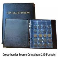 240-Pocket Coin Collection Album, Large Capacity Binder for Ancient Coins Large 120 Slots 10 Pages