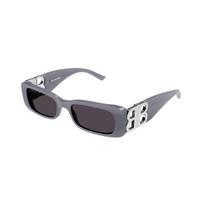 Balenciaga Double B Hollow Logo Lightweight Avant-Garde Rectangular Sunglasses Women sunglasses Gray BB0096S-014 Basic Packaging-Eyeglass Case,51,Gray