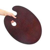 Wood Panels Acrylic Paint Tray Oval/Square Color Mixing Board Oil Painting Palette  Painting Tool 30x20CM-Oval
