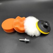 5Pcs/set car waxing beauty polishing disc wool polishing wheel self-adhesive pad sponge ball polishing machine waxing sponge disc
