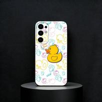Cute B D-Duck Phone Case For Samsung S25,S24,S23,S22,S21,S20,Ultra,Plus,FE Black Soft Cover Samsung S25ULTRA