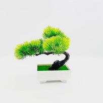 Traditional Pine Bonsai Plant With Plastic Flowers For Home Decor And Greenery Enthusiasts StyleA