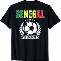 Senegal Soccer Fans Jersey Proud Senegalese Football Lovers T-Shirt(5) S įvairiaspalvis