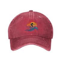 Surfing at Sunset Fashion Baseball Caps Adult Denim Sunshade Hat Pure Cotton Unisex Adjustable Breathable For Outdoor Fishing Adjustable