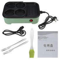 700W 220V Toaster Eggette Machine Non-Stick Electric Hamburger Maker Egg Cake Oven Breakfast Machine Egg Cake Steak Frying Pan žalia