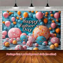 2D Father's Day Celebration Backdrop Balloon Photography Background 47.2x31.5inch/120*80cm