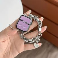 Luxury Bracelet Band for Apple Watch Series10 9 8 7 41 42mm 46mm 45mm 6 Se 5 Women Diamond Steel IWatch Ultra 49mm Strap 40mm 41mm S10-42mm sidabras