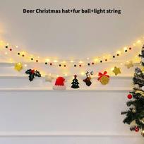Festive 10 Meter Plastic Christmas Garland Flag Banners For Joyful Holiday Atmosphere Style C