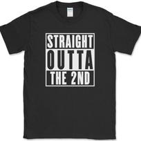 Straight Outta The 2ND AF BOMB WING T-Shirt Mens Womens Tees Top Funny Humor Novelty Tee L