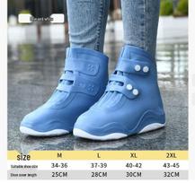 Neperšlampami neslystantys silikoniniai antbačiai vyrams ir moterims - Sutirštinti atsparūs dėvėjimuisi lietaus batai lietingoms dienoms. XXL (Shoe Size 43-45) gray