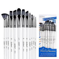 Nylon Watercolor Painting Brushes Practical Acrylic and Oil Brushes  Oil Painting Pen 12pcs/set