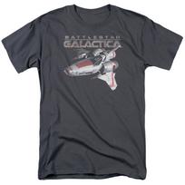 Battlestar Galactica Mark II Viper T Shirt Licensed Sci-Fi TV Show Tee Charcoal XXXXL