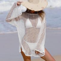 Hollowed-out Glittering Fabric Creates Snowflakes, Decorating A Beach Dress, Sun-protective Jacket, V-neck Bikini Top. L oranžinė