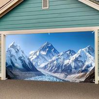 2D Mount Everest Garage Door Banner with Snowy Peaks 47.2x31.5inch/120*80cm