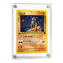 Acrylic Trading Card Display Case Magnetic Closure for Standard Size Collectible Game Cards Storage Holder One Size
