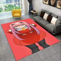 Cartoon Zero Two Sexy Girl DARLING in FRANXX  Carpet Rug for Bedroom Living Room Sofa Doormat Home Decor,Kid Area Rug Non-slip 40x60cm