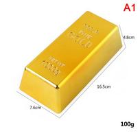 Fake Gold Bar Plastic Golden Paperweight Home Decor Bullion Bar Simulation·