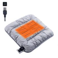 Electric Heated Thermal Pad Floor Chair Seat Cusions Mat Portable Folded USB Rechargeable  Electric Heating Pad pilka spalva