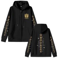 Game Clair Obscur Zipper Hoodie Men Women Otaku Cosplay Oversized Zip Up Jacket Male Retro Zip Up Sweatshirt S