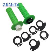Universal 7/8'' 22mm Handle Grips Dirt Pit Bike Motocross Motorcycle Rubber Handle Bar Grip For KTM YAMAHA Kawasaki Suzuki Honda armijos žalia spalva