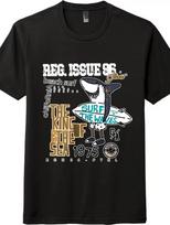 California Surf Shark Graphic kids boy kids boy tee | Vintage 1975 Design, Unisex Black & White 100