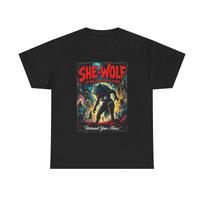 Vintage Horror Movie Tee She-Wolf T-Shirt Unisex Graphic Shirt for Halloween 2XL