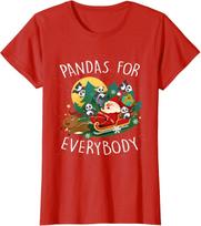Pandas for Everybody Christmas Panda Lover gift TShirt 100 Cotton ONeck Summer Short Sleeve Casual Unisexs Tshirt Size S3XL S