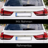 2Pcs Car Licence Plate Bracket Black Car Tag Cover EU Standard License Plate Frame Cover Anti-corrosion China Mainland