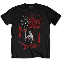 Avril Lavigne Unisex T-Shirt: Love Sux Balloons (Small) M
