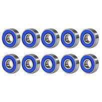 10pcs Roller Skate Bearings 8x22x7mm 608rs ABEC-9 Roller Skate Wheel Bearings Deep Groove Miniature Ball Bearings for Skateboard mėlyna