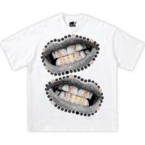 Double Grey Grillz Graphic Boxy Unisex T-Shirt Graphic Tee XL