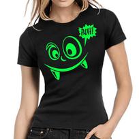 Monster Fun Comic Neon Green Cute Comedy Fun Lady Women Girlie T-Shirt Mens Womens Tees Top M