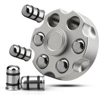 Šaunus lydinio fidget spinner žaislas metalinis, fidget kubas, grandinėlė, mažas sensorinis įtaisas, pirštų rankų suktukas, šaunus įtaisas, dovana vyrams, stalo suktukas 5*5*2.3cm sidabras