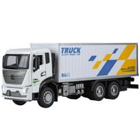 1/32 mastelio konteinerinio sunkvežimio modelis, žaislinis automobilis, atitraukiamas, su muzika ir šviesomis, metalinis, lietas, atidaromos durys, transporto priemonės, žaislai vaikams, dovana mėlyna