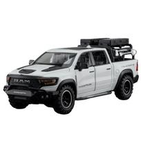 1:32 mastelio Dodge RAM 1000 TRX Mammoth Pikapas Lydinio Automobilio Modelis Su Garsu ir Šviesa Atgal Traukiamas Vaikų Žaislas Kolekcionuojamas Gimtadienio Dovana balta