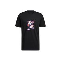 Adidas Panda Cartoon Print Basketball Sports Crew Neck Short Sleeve T-Shirt Men Tops GN5149 L